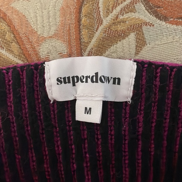 ~pink and black striped cropped sweater~ - Picture 4 of 4